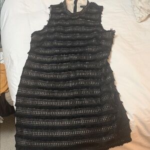 JCrew Black overlay Lace Dress